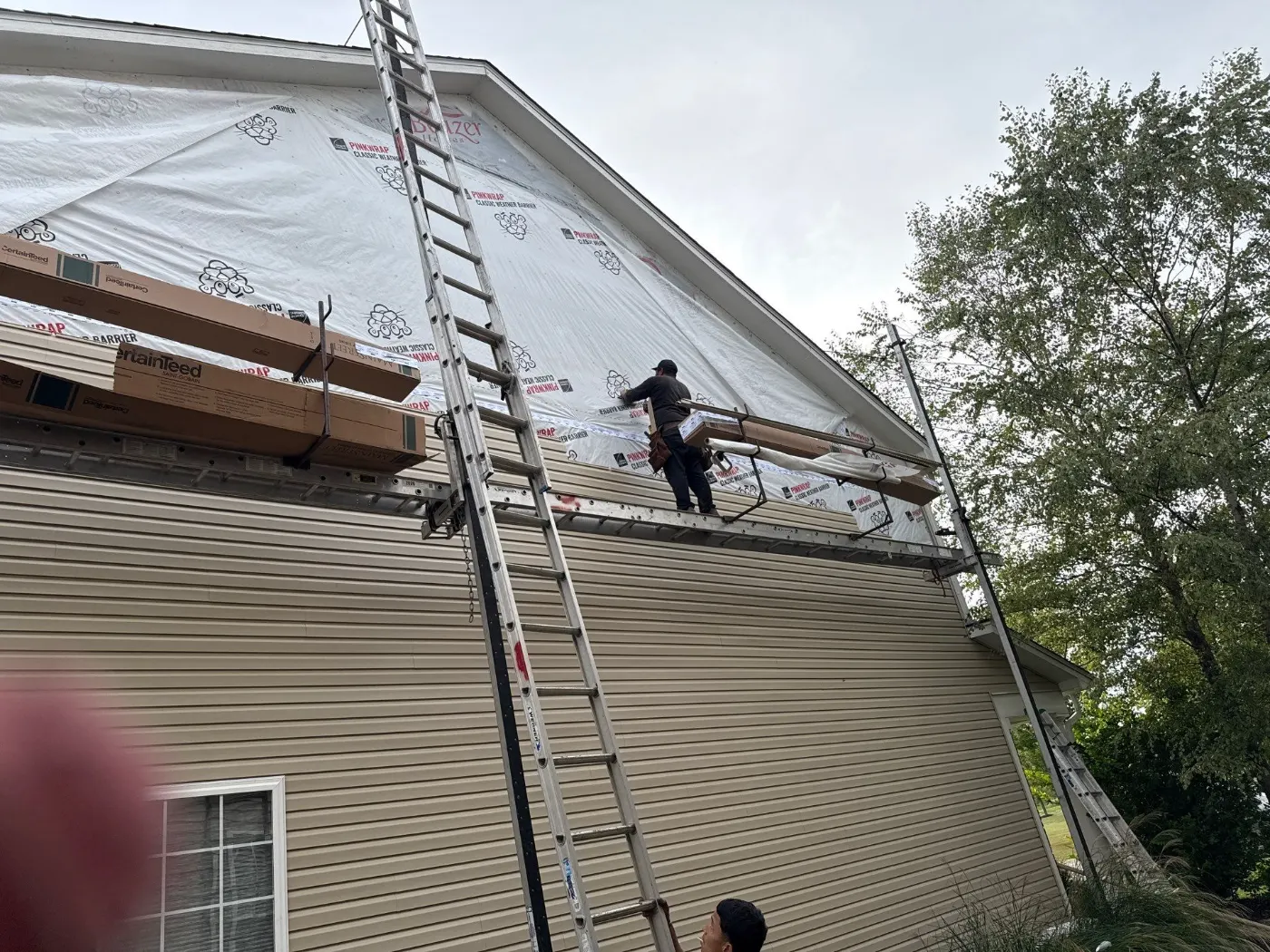 Fiber cement siding installed on a Morse Reservoir home